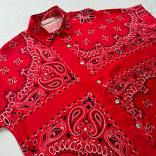 Load image into Gallery viewer, ‘CHERRY’ RED BANDANA SILK SHIRT CO-ORD