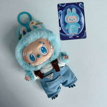 Load image into Gallery viewer, ‘DENIM DUNGAREES’ HOPE BIG ENERGY BOOM BESPOKE LABUBU