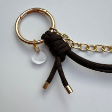 Load image into Gallery viewer, BROWN BALLOON INITIAL CORD BOOM BESPOKE BAG CHARM/KEYRING