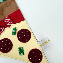 Load image into Gallery viewer, ‘BOOMERONI’ PIZZA SLICE BAG CHARM BY BOOM BESPOKE