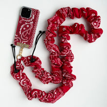 Load image into Gallery viewer, RED BANDANA ADJUSTABLE CROSSBODY PHONE STRAP