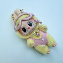 Load image into Gallery viewer, ‘INITIAL & SNORKEL’ LETS CHECKMATE YELLOW BOOM BESPOKE LABUBU