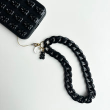 Load image into Gallery viewer, ‘JET BLACK’ BOOM BESPOKE PHONE CHAIN CHARM