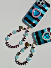 Load image into Gallery viewer, PINK ‘BURGUNDY BREEZE’ BOOM BESPOKE PHONE BEADS