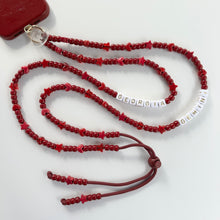 Load image into Gallery viewer, ‘BORDEAUX OR BURGUNDY?’ ADJUSTABLE CROSSBODY PHONE STRAP
