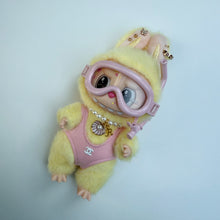 Load image into Gallery viewer, ‘INITIAL & SNORKEL’ LETS CHECKMATE YELLOW BOOM BESPOKE LABUBU