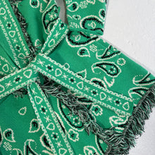Load image into Gallery viewer, ‘SPEARMINT’ BANDANA KNIT BELTED LONGLINE CARDIGAN