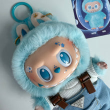 Load image into Gallery viewer, ‘DENIM DUNGAREES’ HOPE BIG ENERGY BOOM BESPOKE LABUBU