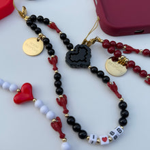 Load image into Gallery viewer, ´MY LOBSTER’ BLACK BOOM BESPOKE PHONE BEADS