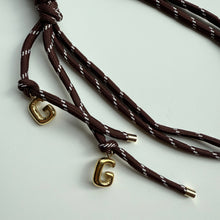 Load image into Gallery viewer, GOLD BALLOON INITIAL ROPE BOOM BESPOKE PHONE BEADS STRAP