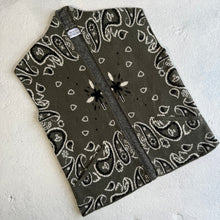Load image into Gallery viewer, PREORDER ‘OLIVE’ BANDANA KNIT GILET