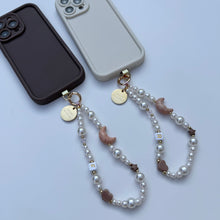 Load image into Gallery viewer, ‘CROISSANT’ PEARL BOOM BESPOKE PHONE BEADS