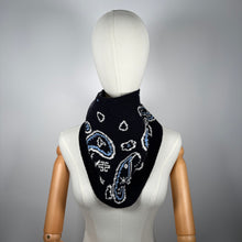 Load image into Gallery viewer, PREORDER ‘MIDNIGHT’ BANDANA KNIT TRIANGLE SCARF