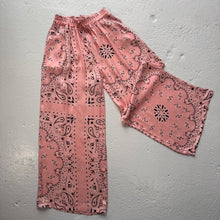 Load image into Gallery viewer, ‘ROSÉ’ PINK BANDANA SILK TROUSERS CO-ORD
