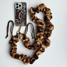 Load image into Gallery viewer, ‘LEOPARD’ BROWN BANDANA ADJUSTABLE CROSSBODY PHONE STRAP