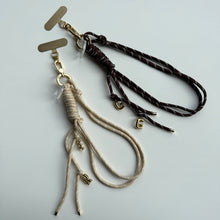 Load image into Gallery viewer, GOLD BALLOON INITIAL ROPE BOOM BESPOKE PHONE BEADS STRAP