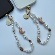 Load image into Gallery viewer, ‘CROISSANT’ PEARL BOOM BESPOKE PHONE BEADS