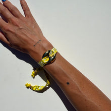 Load image into Gallery viewer, ‘LEMON’ YELLOW BANDANA WRAP BRACELET BY BOOM BESPOKE