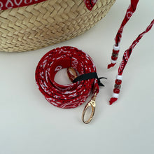 Load image into Gallery viewer, ‘CHERRY’ RED BANDANA BASKET BAG BY BOOM BESPOKE