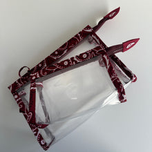 Load image into Gallery viewer, ‘MERLOT’ BANDANA POUCH SET BY BOOM BESPOKE