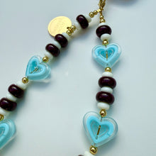 Load image into Gallery viewer, CREAM ‘BURGUNDY BREEZE’ BOOM BESPOKE PHONE BEADS