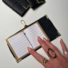 Load image into Gallery viewer, ‘YIN TO MY YANG’ MINI BLACK LEATHER BOOM BINDER