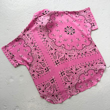Load image into Gallery viewer, ‘FLAMINGO’ PINK BANDANA SILK SHIRT CO-ORD