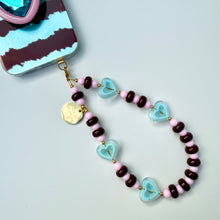 Load image into Gallery viewer, PINK ‘BURGUNDY BREEZE’ BOOM BESPOKE PHONE BEADS