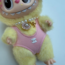 Load image into Gallery viewer, ‘INITIAL & SNORKEL’ LETS CHECKMATE YELLOW BOOM BESPOKE LABUBU