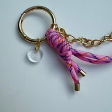 Load image into Gallery viewer, PINK BALLOON INITIAL CORD BOOM BESPOKE BAG CHARM/KEYRING