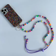 Load image into Gallery viewer, ‘BLUEBERRY SMOOTHIE’ PURPLE ADJUSTABLE CROSSBODY PHONE STRAP