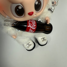 Load image into Gallery viewer, ‘SNOWFLAKE’ SURPRISE SHAKE COCA COLA CUSTOM LABUBU BY BOOM BESPOKE
