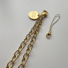 Load image into Gallery viewer, SHORT GOLD ‘BUILD YOUR OWN’ PHONE CHARM BY BOOM BESPOKE
