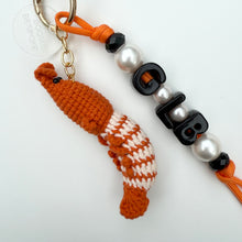 Load image into Gallery viewer, ‘PEARLA’ THE PRAWN BESPOKE INITIAL BAG CHARM BY BOOM BESPOKE
