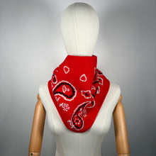 Load image into Gallery viewer, PREORDER ‘HEART’ BANDANA KNIT TRIANGLE SCARF
