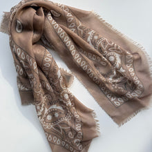 Load image into Gallery viewer, ‘TOFFEE’ TAN THE MULTIWAY SQUARE BANDANA SCARF
