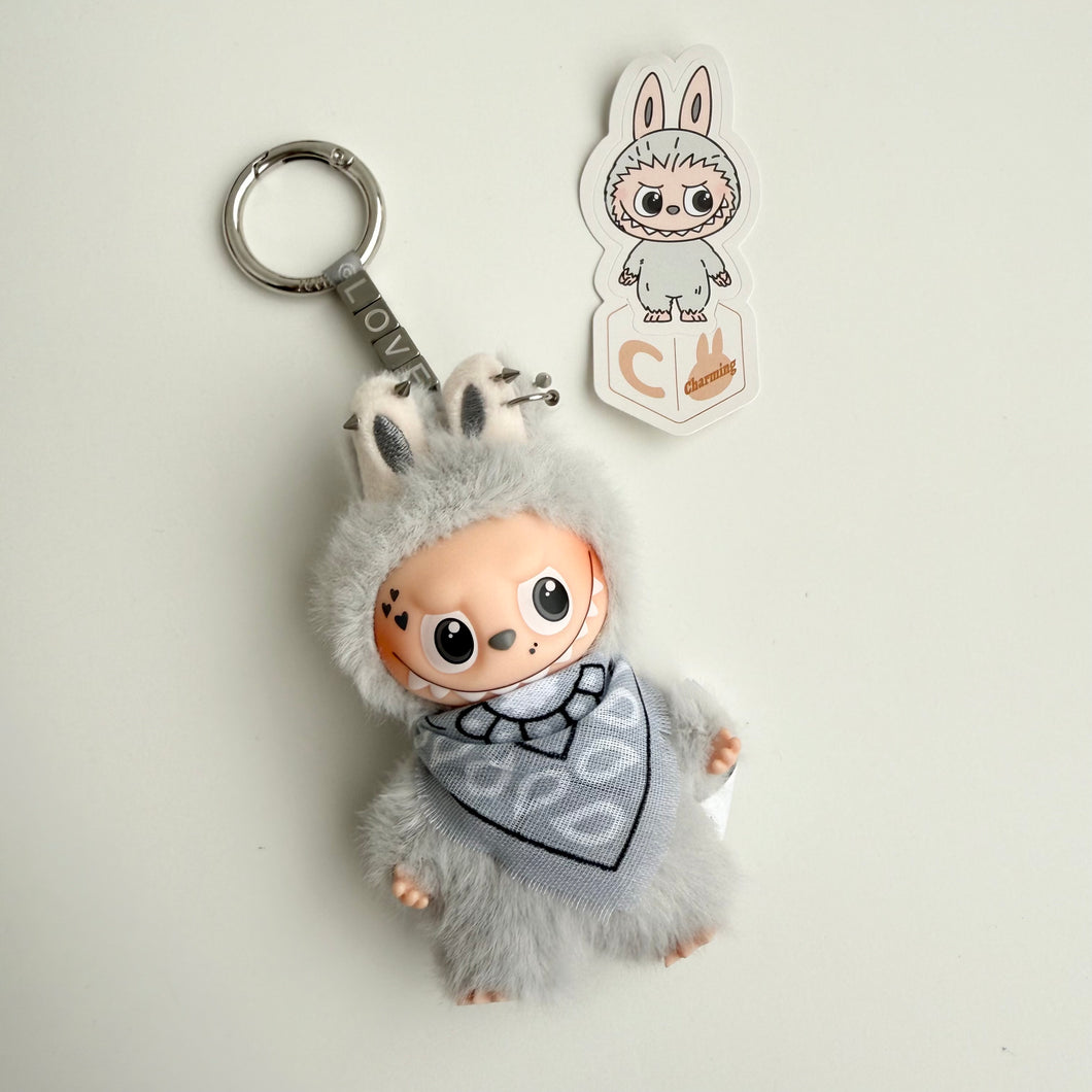 ‘CUSTOM TEXT’ ‘C’ PIN FOR LOVE (MINI) BOOM BESPOKE LABUBU NEUTRAL PACK