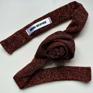 BRONZE GLITTER ROSE CHOKER BY BOOM BESPOKE