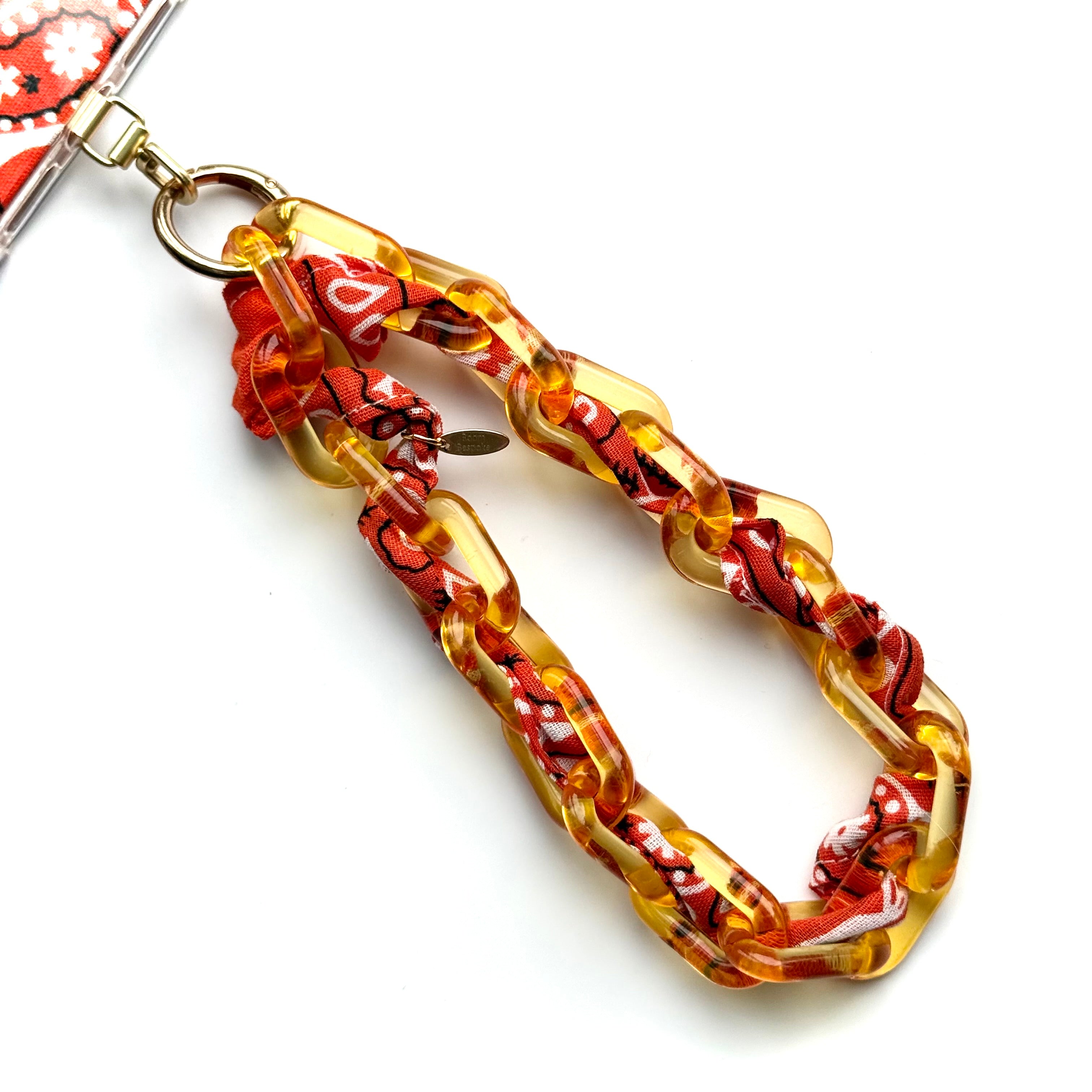 ORANGE BANDANA JELLY PHONE CHAIN