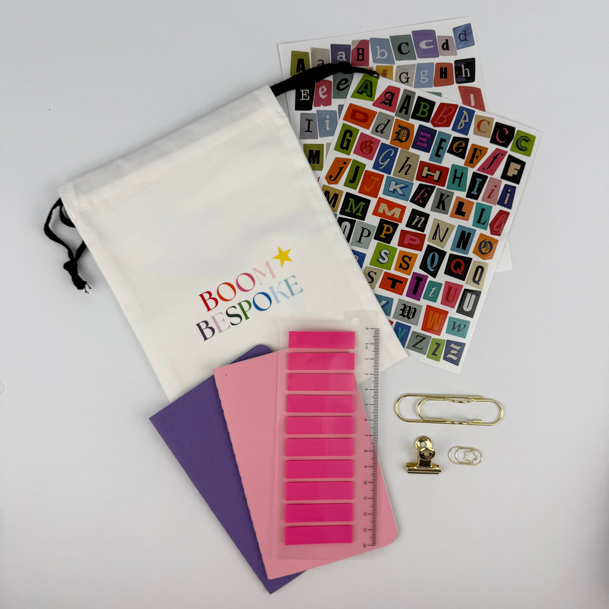 PINK LEATHER BOOM BINDER POCKET SIZE JOURNAL COVER