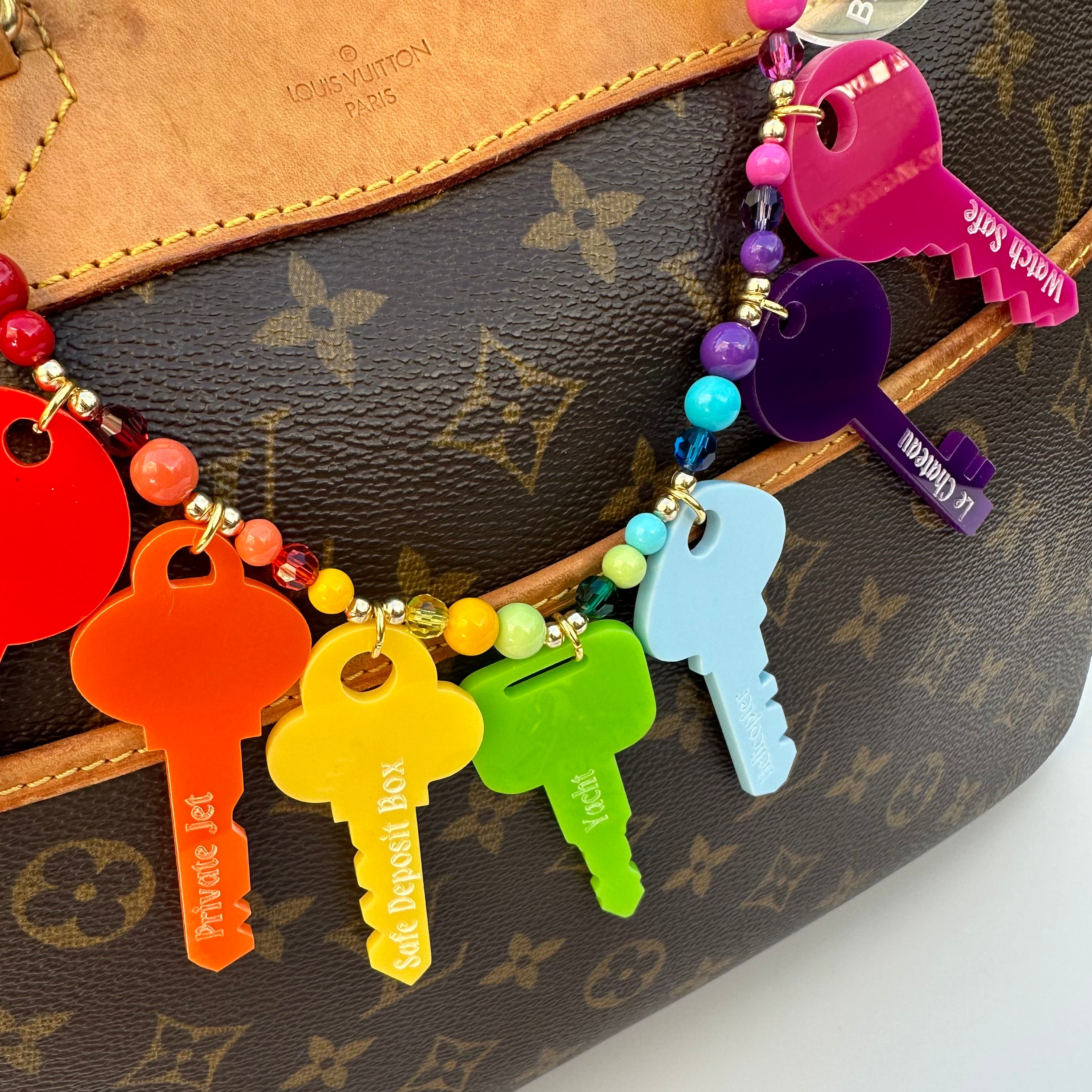 ‘KEYS TO THE GOOD LIFE’ BOOMBOW BEADED KEY BAG CHARM