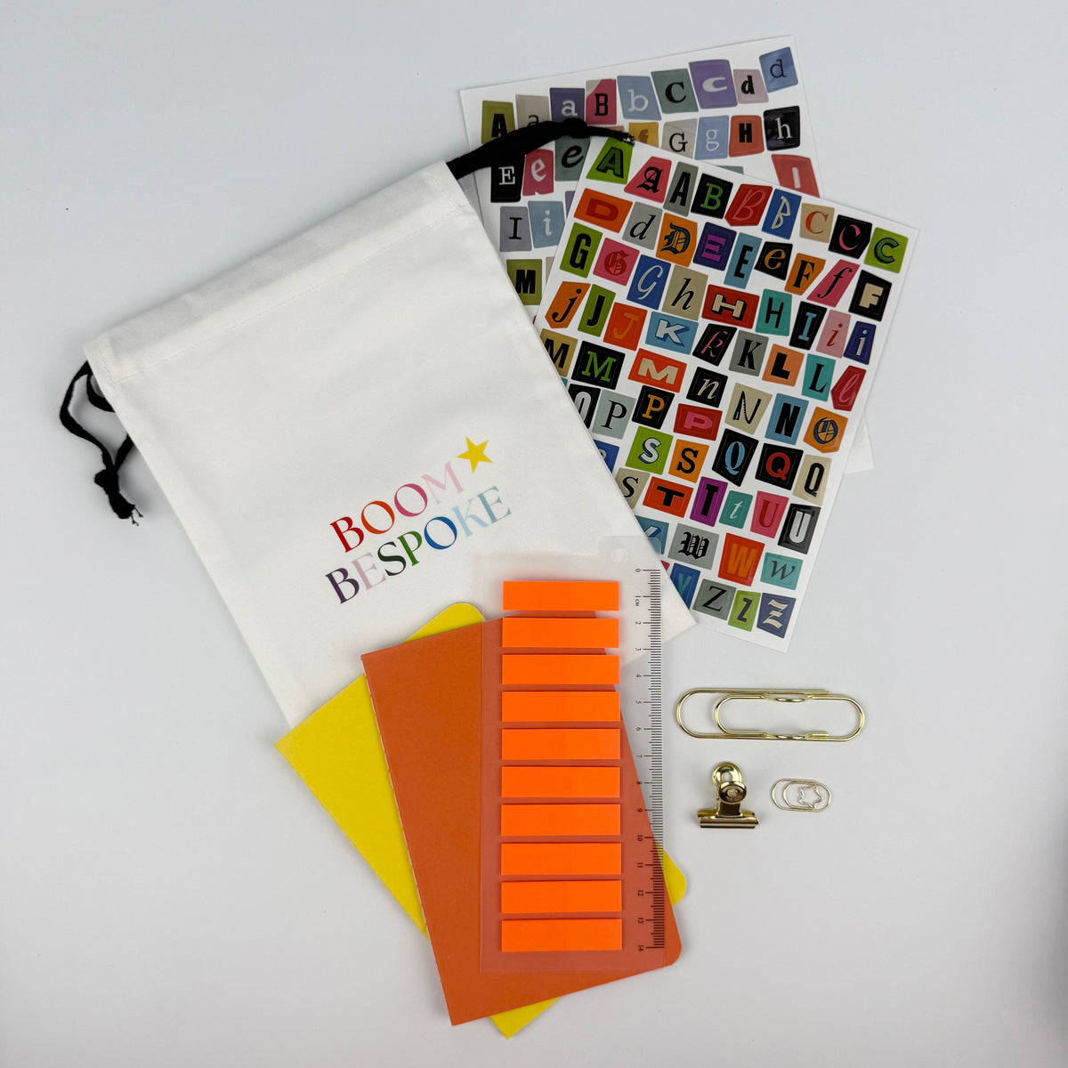 ORANGE LEATHER BOOM BINDER POCKET SIZE JOURNAL COVER