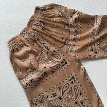 Load image into Gallery viewer, ‘ICED LATTE’  TAN BANDANA SILK TROUSERS CO-ORD

