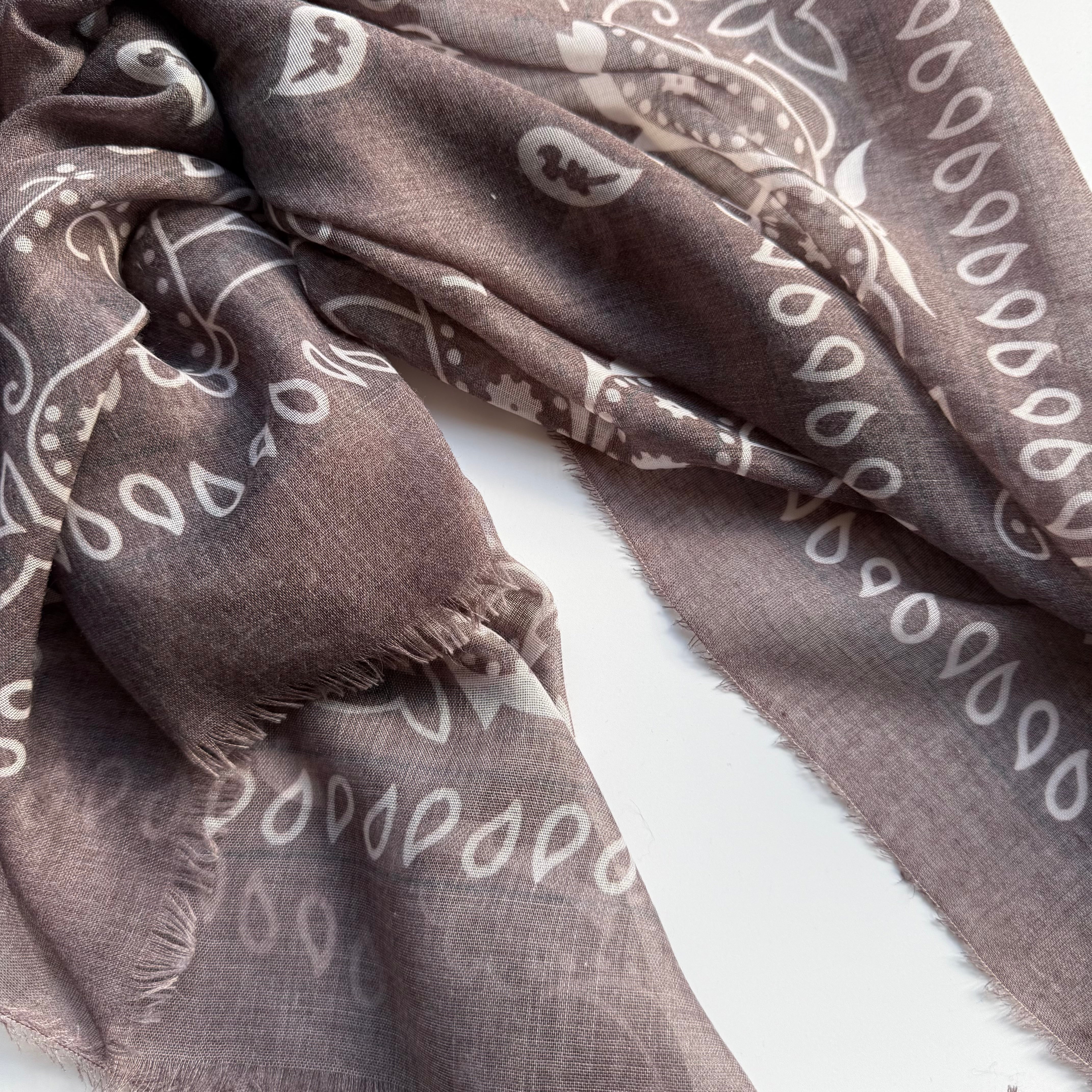 ‘COFFEE’ BROWN THE MULTIWAY SQUARE BANDANA SCARF