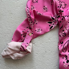 Load image into Gallery viewer, ‘FLAMINGO’ PINK BANDANA SILK MAXI SHIRT DRESS
