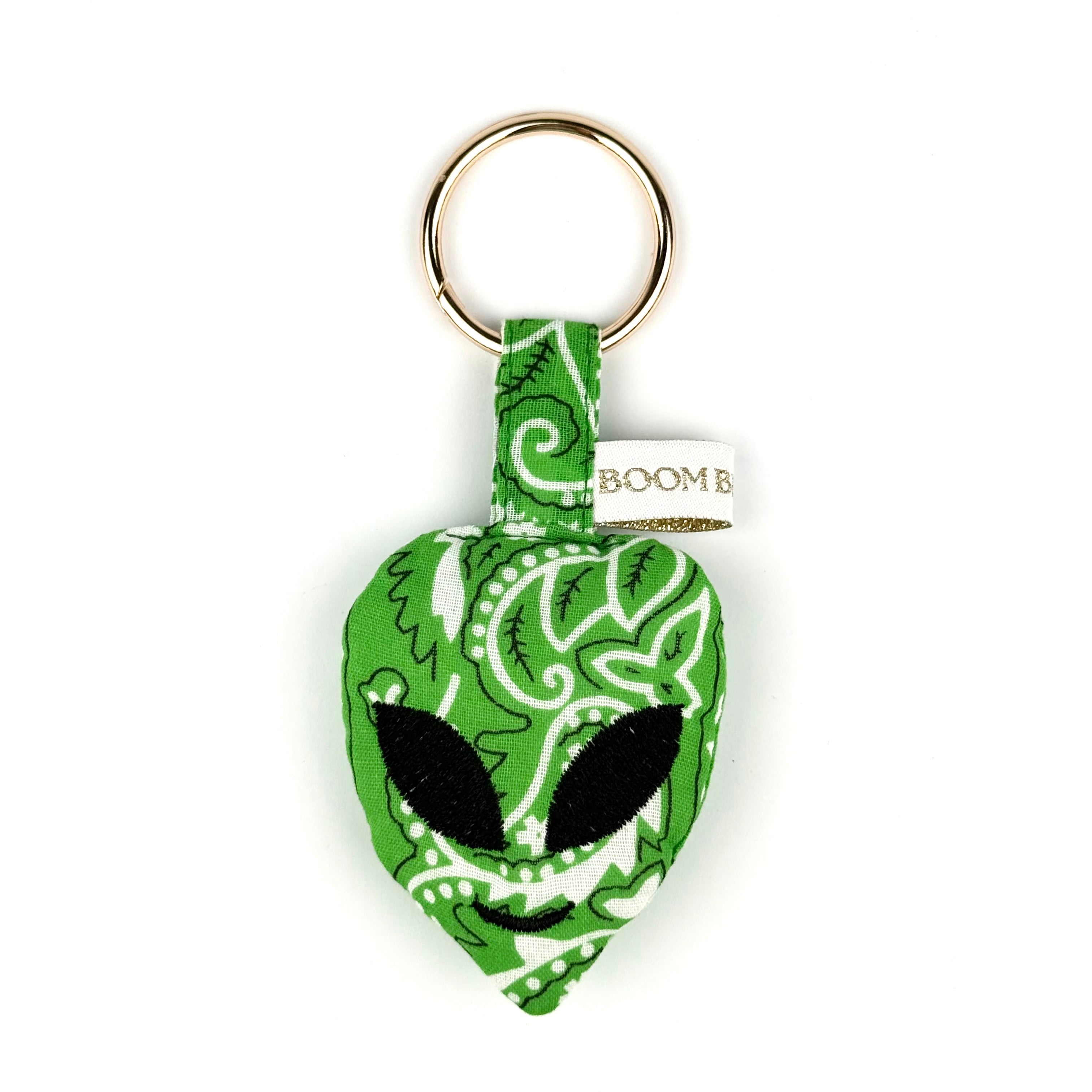 ‘NOT FROM AROUND HERE’ GREEN BOOM PUFFY BANDANA ALIEN BAG CHARM