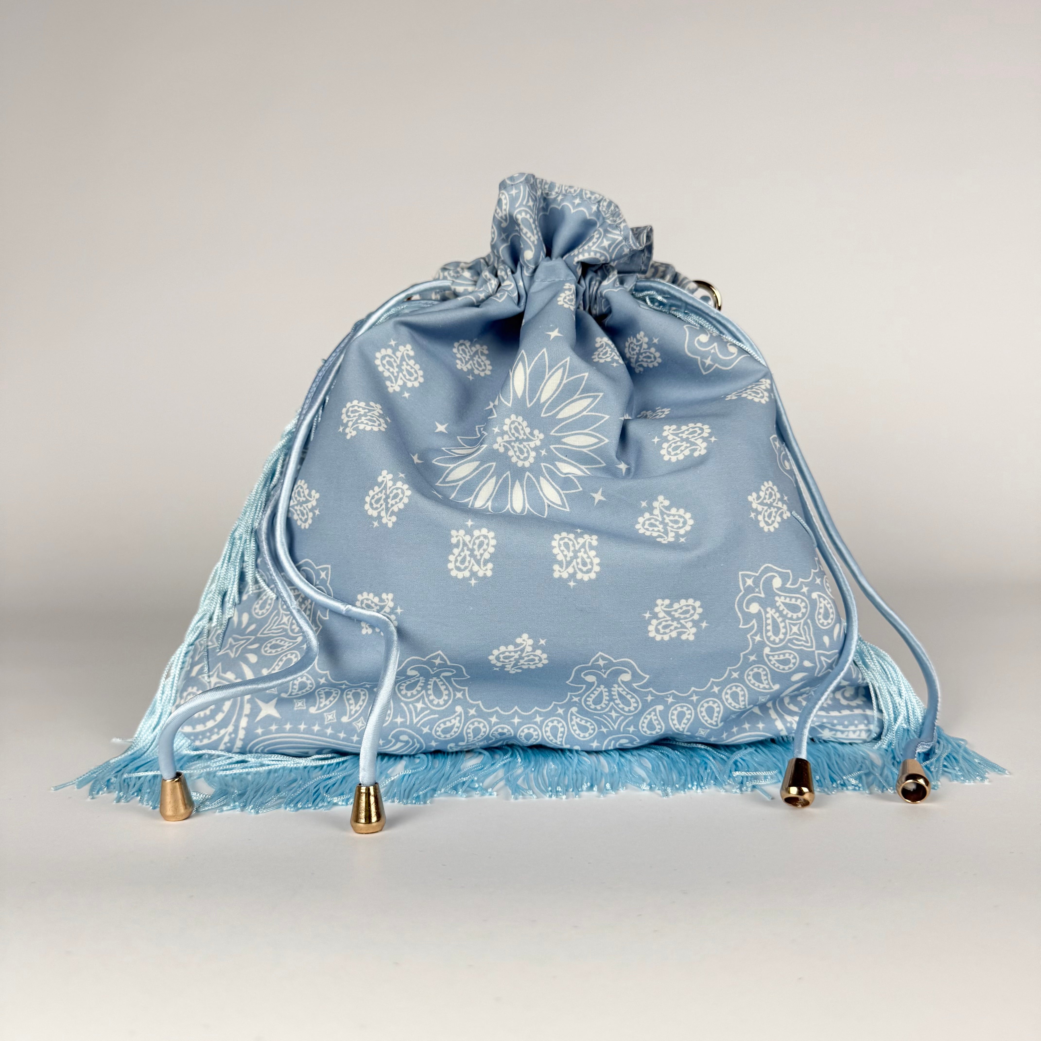 'DIAMOND' BLUE BANDANA POUCH BAG