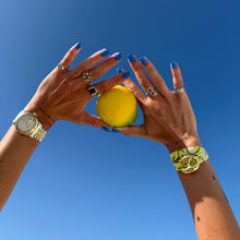 Load image into Gallery viewer, ‘LEMON’ YELLOW BANDANA WRAP BRACELET BY BOOM BESPOKE
