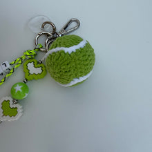 Load image into Gallery viewer, ‘TENNIS’ CROCHET &amp; BEADED BAG CHARM BY BOOM BESPOKE
