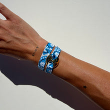 Load image into Gallery viewer, ‘BLUEBERRY’ BLUE BANDANA WRAP BRACELET BY BOOM BESPOKE
